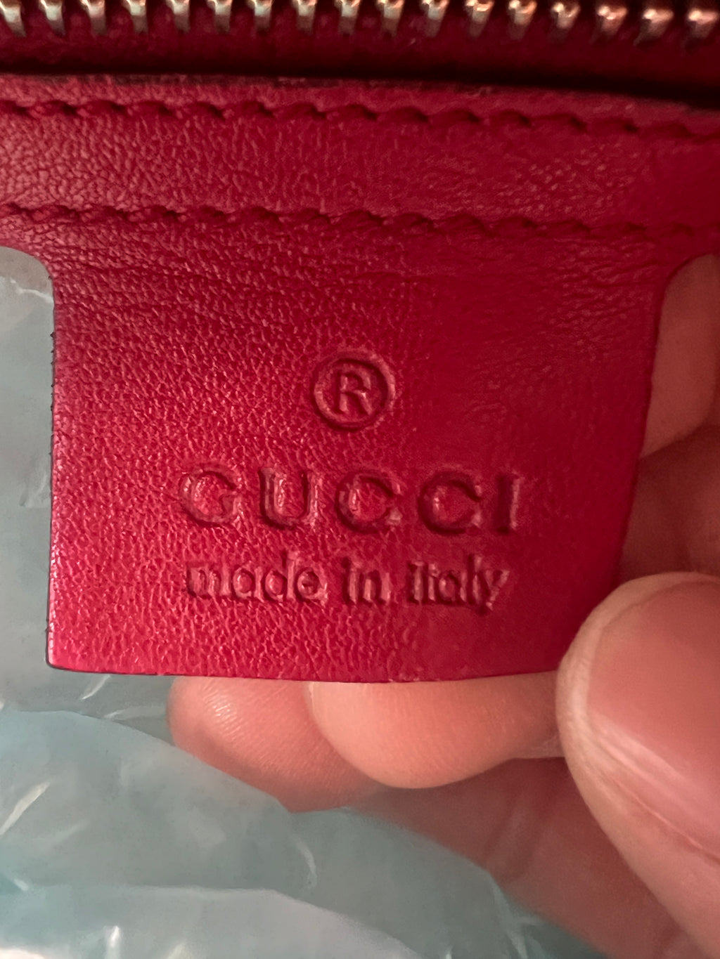 Gucci  Leather Medium Boston Bag