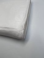 Chanel Icon Embossed White Lambskin Flap Long Wallet