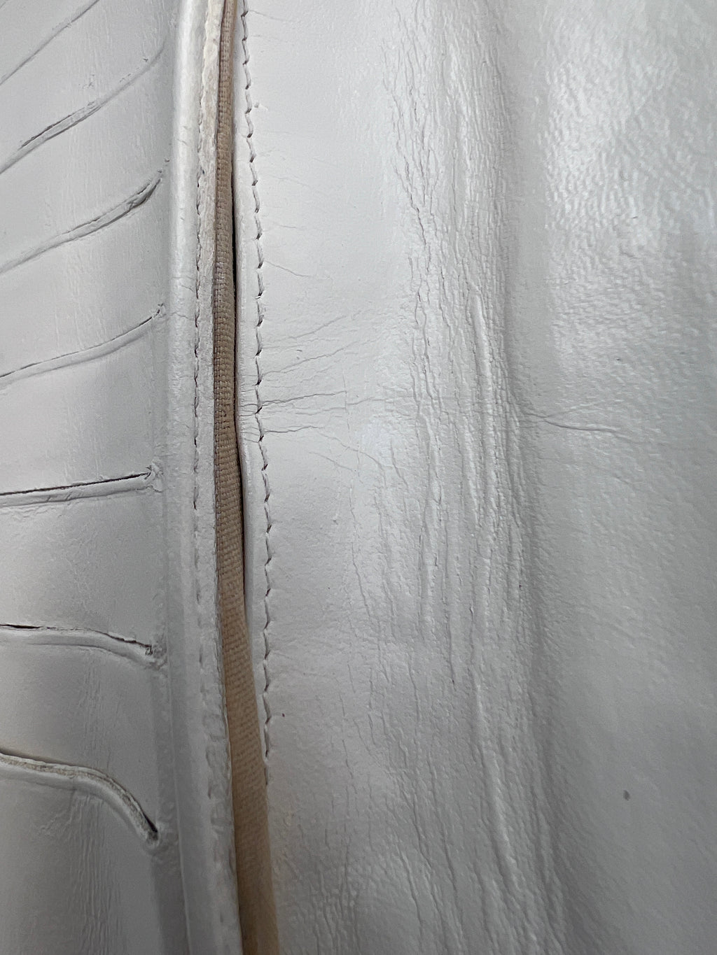 Chanel Icon Embossed White Lambskin Flap Long Wallet