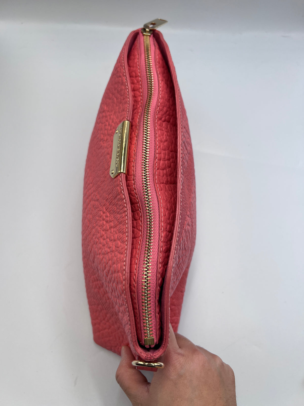 Burberry Grained Leather Logo Plaque Shoulder Bag