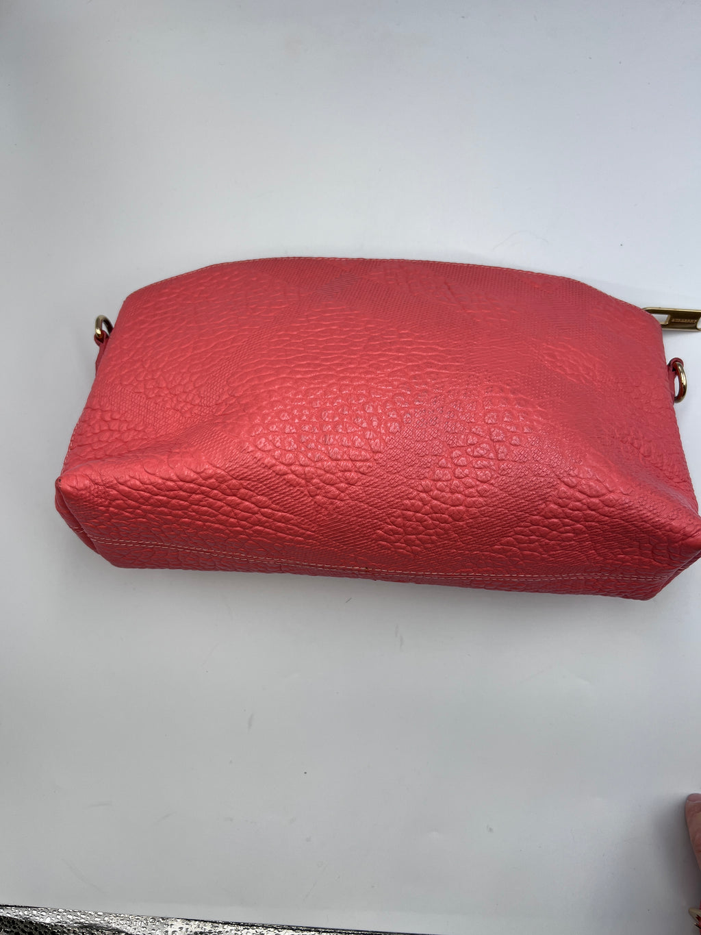 Burberry Grained Leather Logo Plaque Shoulder Bag