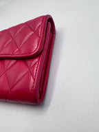Chanel Classic Quilted Lambskin Flap Long Wallet Red