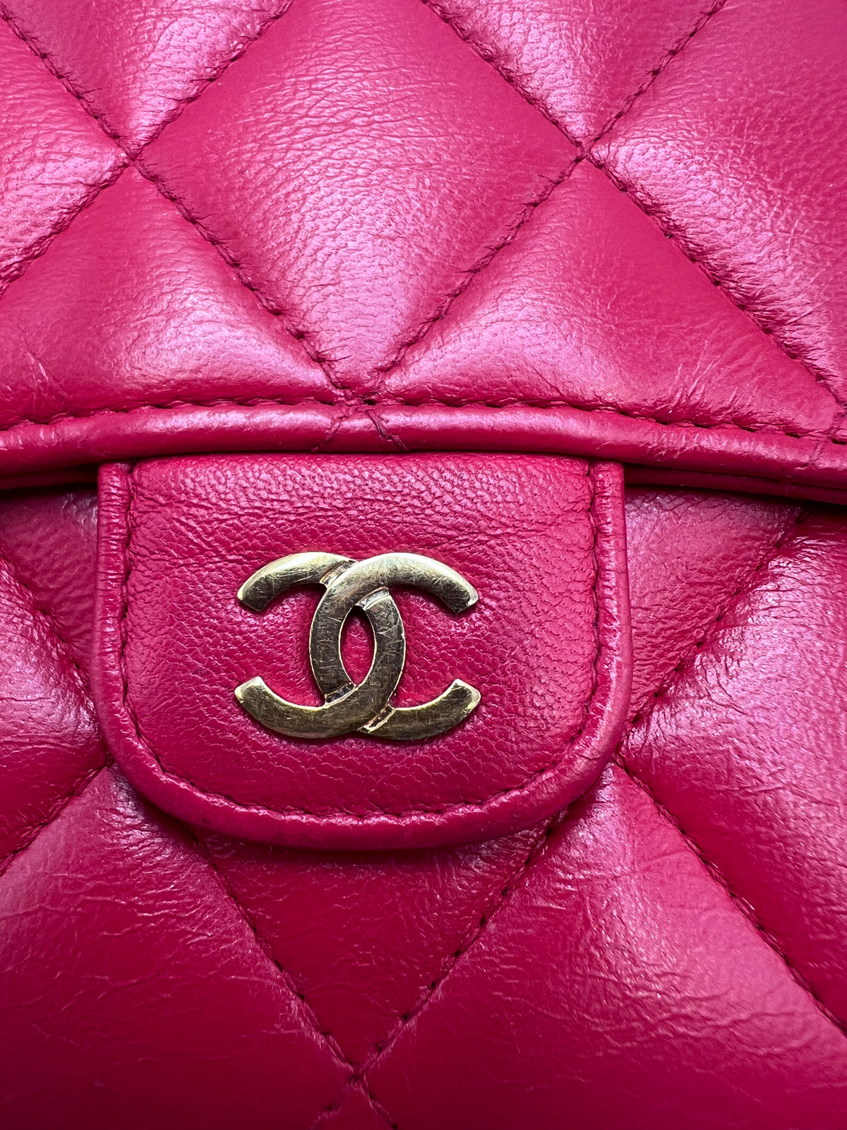 Chanel Classic Quilted Lambskin Flap Long Wallet Red