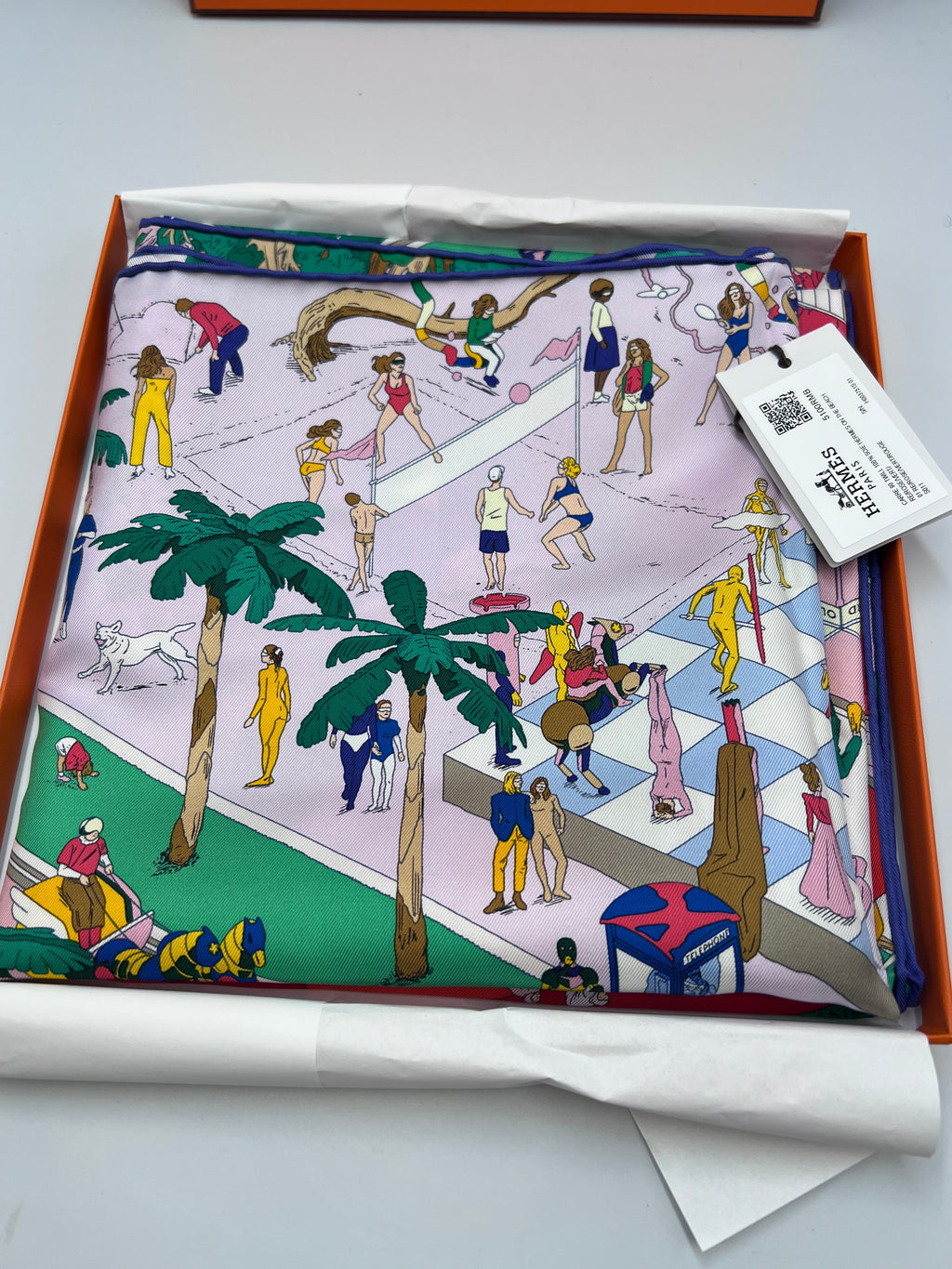Hermès Hermès on the Beach Silk Scarf Carré 90