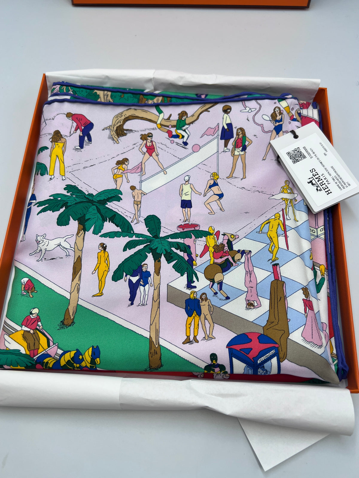 Hermès Hermès on the Beach Silk Scarf Carré 90