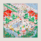 Hermès Hermès on the Beach Silk Scarf Carré 90