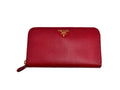 Prada Saffiano Leather Zip Around Wallet