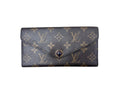 Louis Vuitton Josephine Wallet Monogram Canvas Red Leather