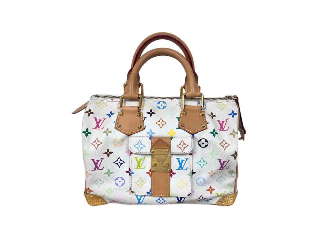 Louis Vuitton Speedy 30 Multicolore Monogram Canvas – White