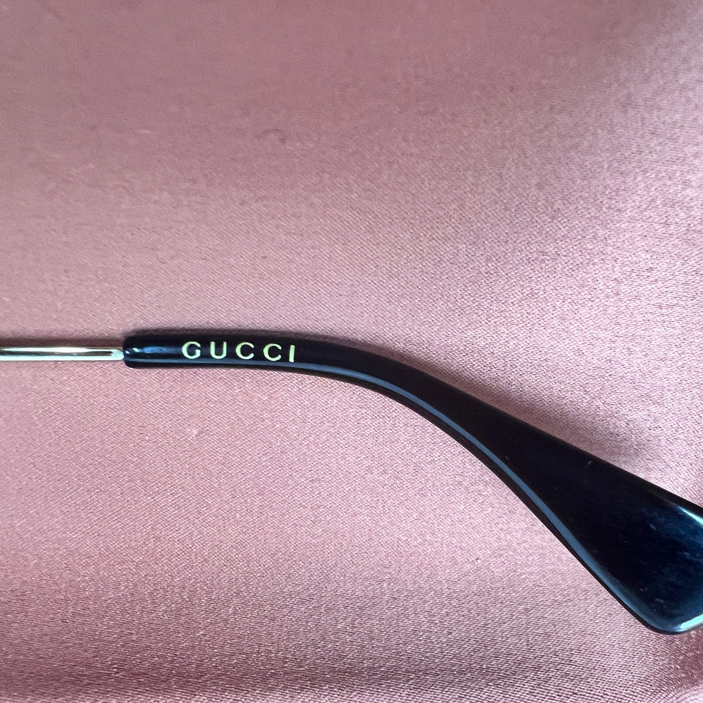 Gucci Oversized Glitter Rim Aviator Sunglasses (GG0228S)