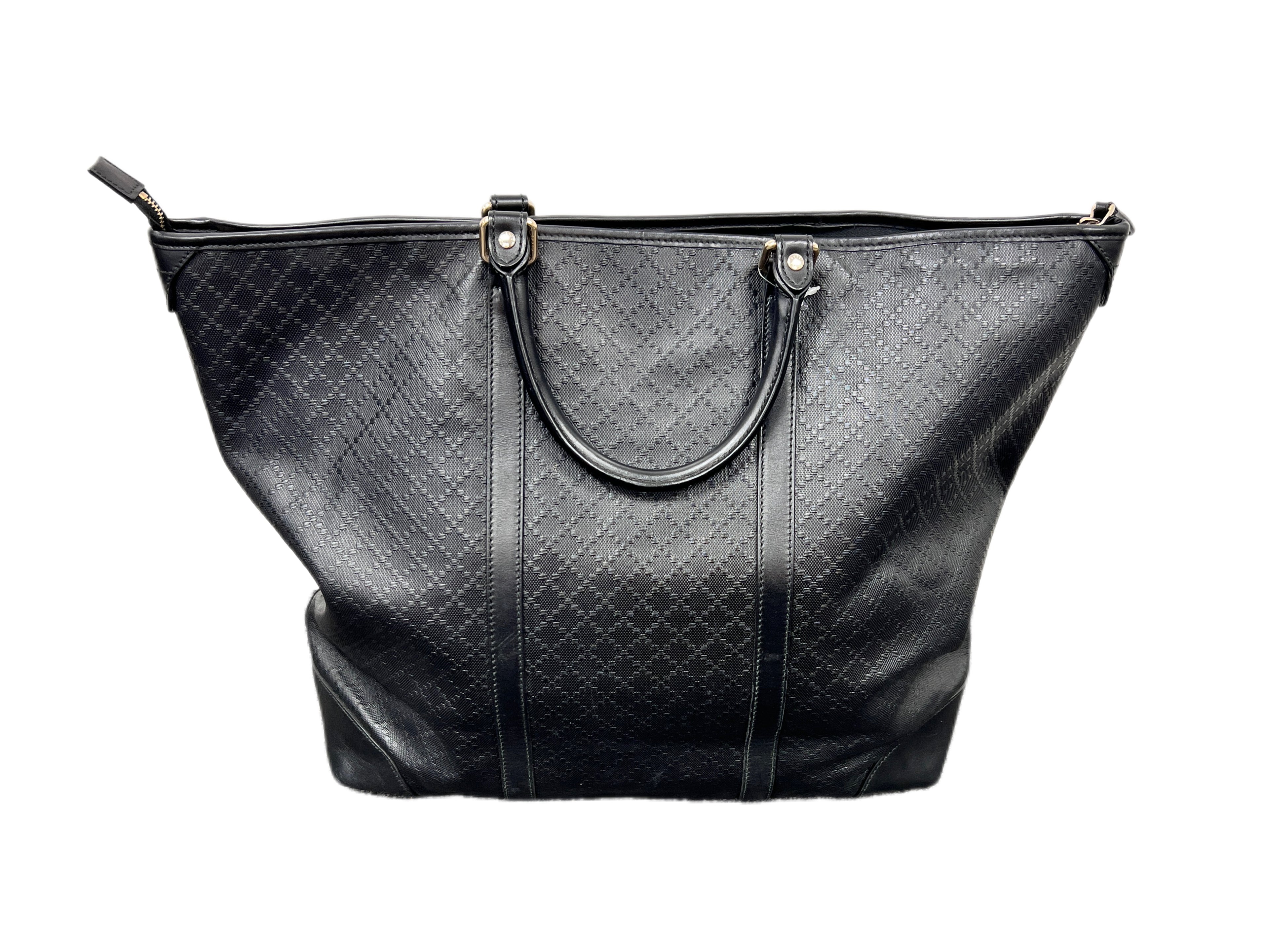 Gucci Black Leather Tote Bag