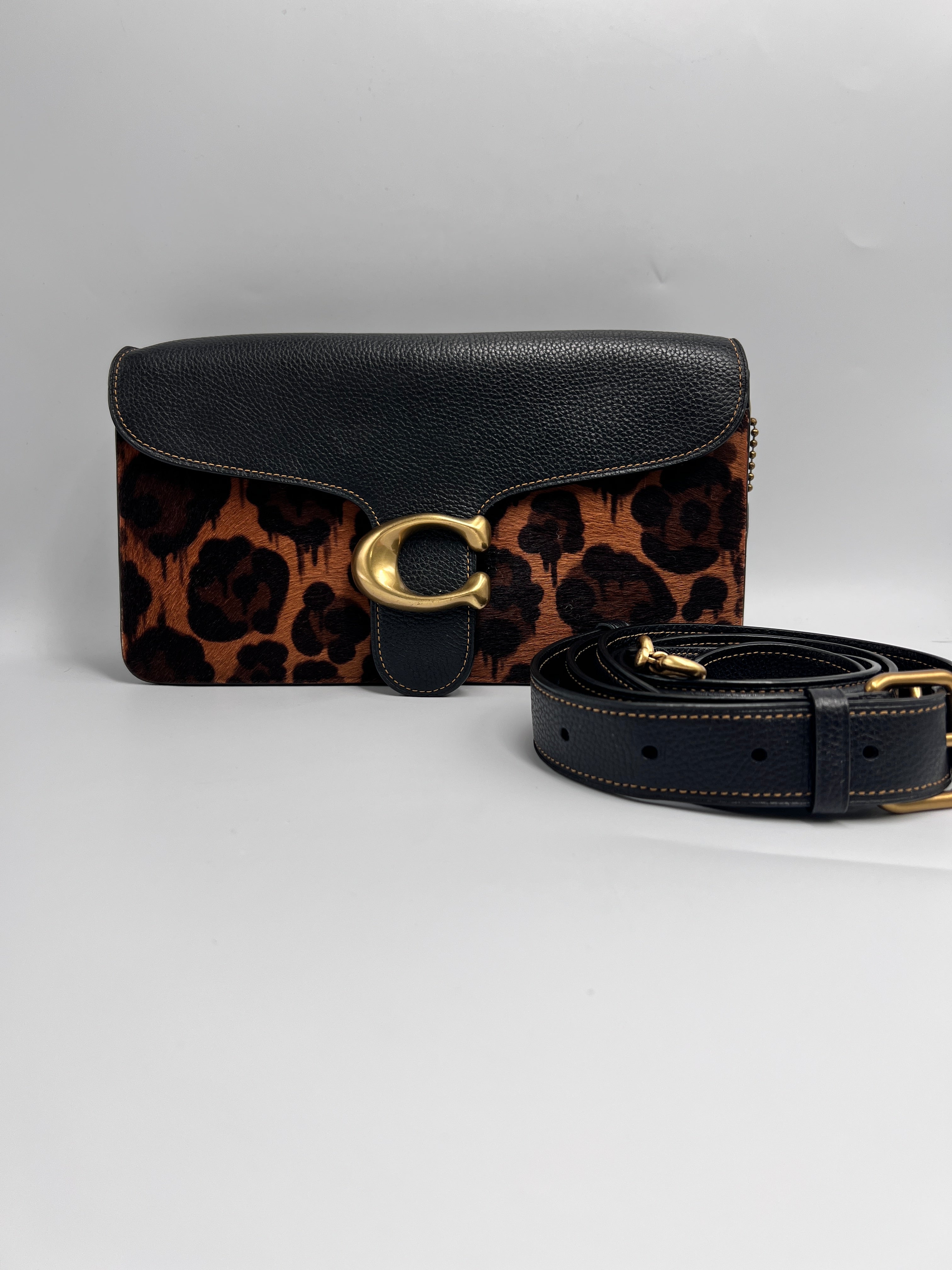 Coach Tabby Shoulder Bag 26 in Leopard Print Calf Hair & Leather