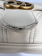 Gucci GG Marmont Matelassé Small Shoulder Bag in White Leather (22cm)