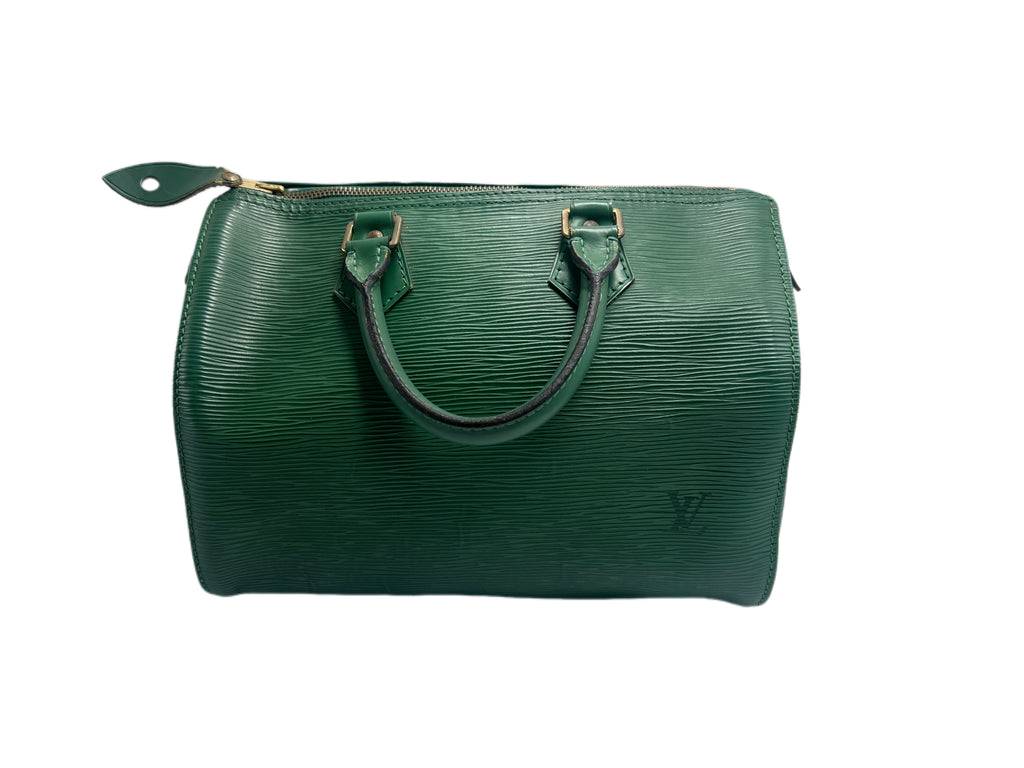 Louis Vuitton Epi Leather Speedy 25 Handbag in Borneo Green (1994) | Designer Resale