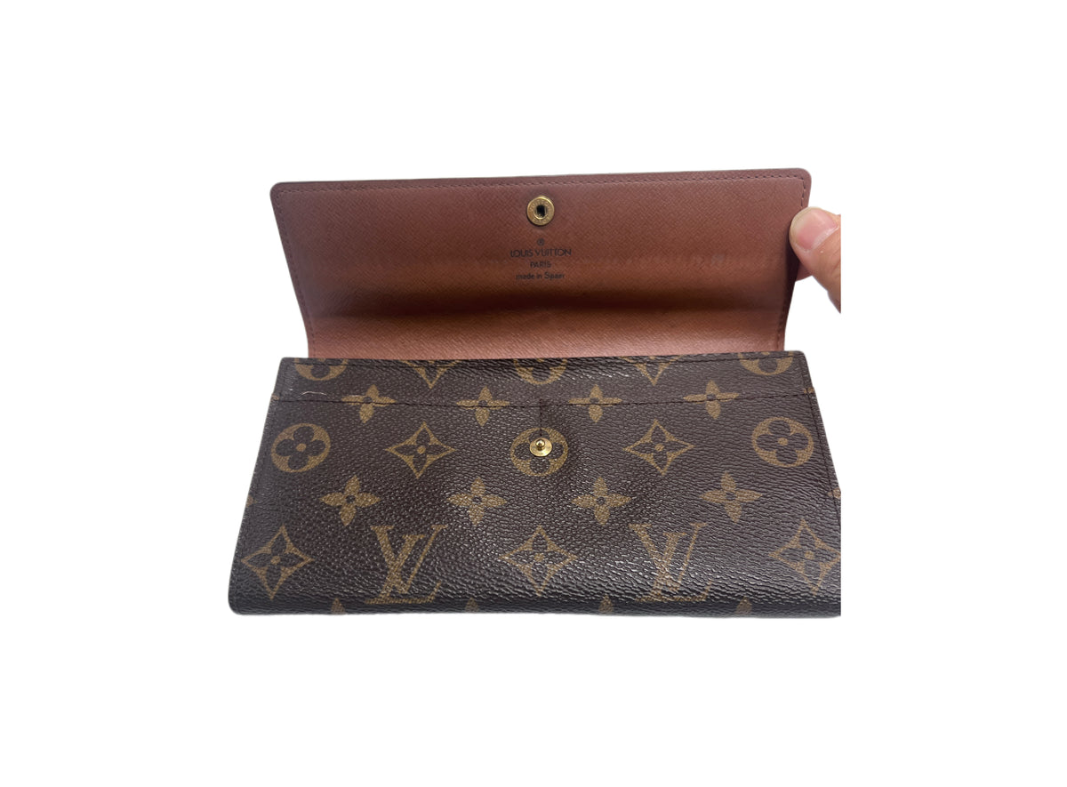 Louis Vuitton Monogram Porte-Monnaie  Sarah Wallet
