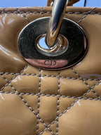 Christian Dior Large Lady Dior Patent Leather Bag