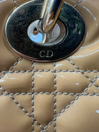 Christian Dior Large Lady Dior Patent Leather Bag