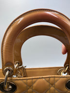 Christian Dior Large Lady Dior Patent Leather Bag