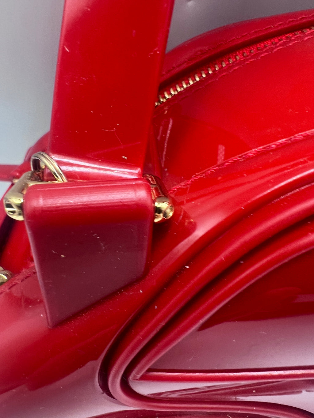 Braccialini Novelty Red Car Shaped Crossbody Top Handle Bag