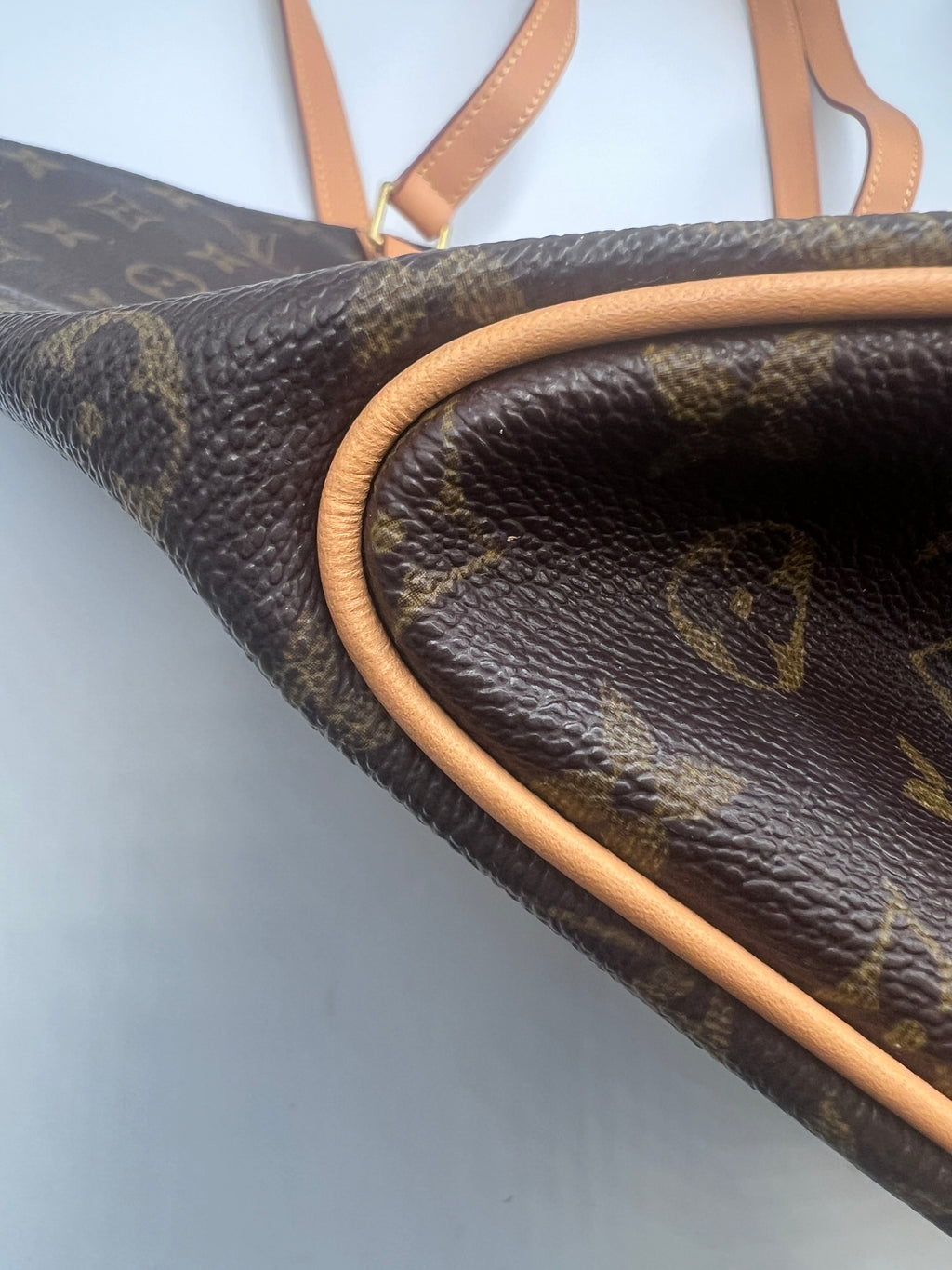 Louis Vuitton Monogram Sac Shopping Tote Bag in Brown Canvas with Vachetta Leather | Designer Resale
