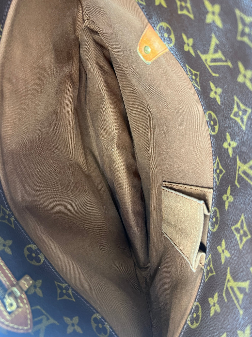 Louis Vuitton Monogram Sac Shopping Tote Bag in Brown Canvas with Vachetta Leather | Designer Resale
