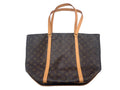 Louis Vuitton Monogram Sac Shopping Tote Bag in Brown Canvas with Vachetta Leather | Designer Resale
