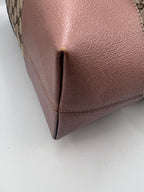 Gucci GG Supreme Canvas Saleya Large Tote Bag in Beige and Pink Leather | Designer Resale