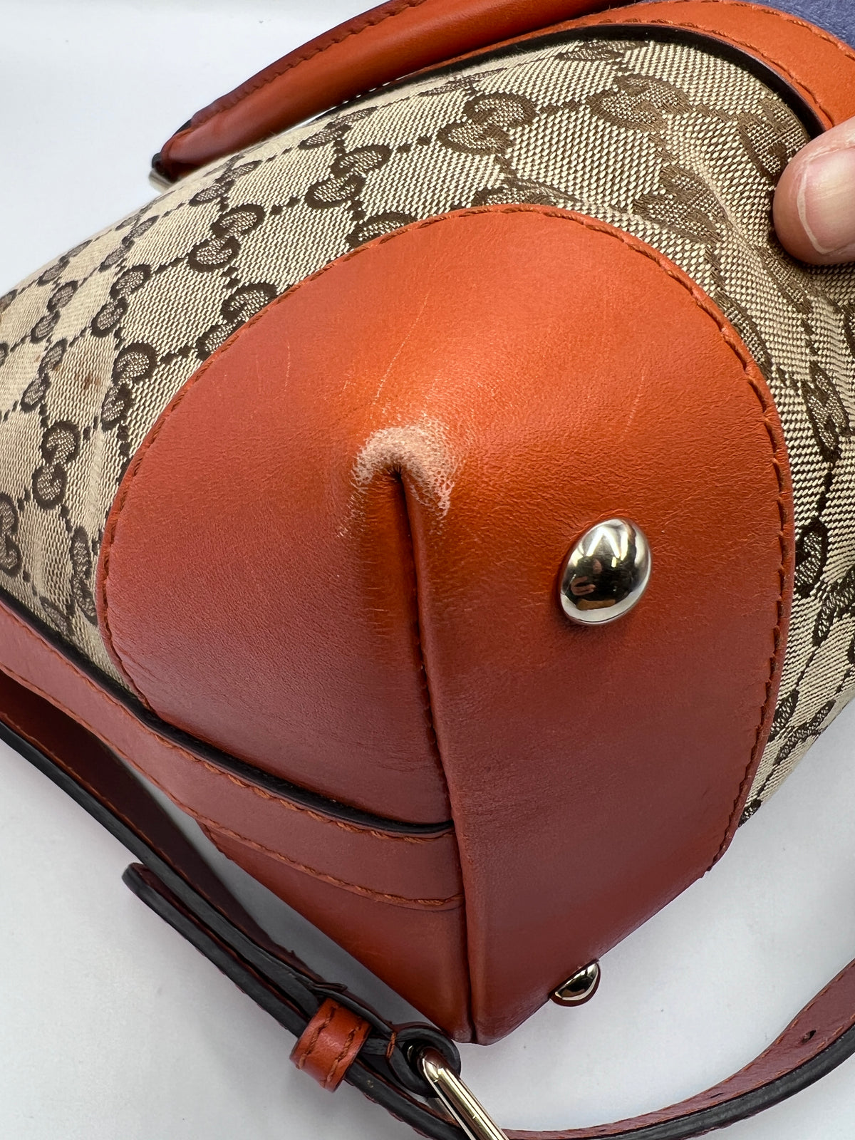 Gucci GG Canvas Web Stripe Medium Tote Bag