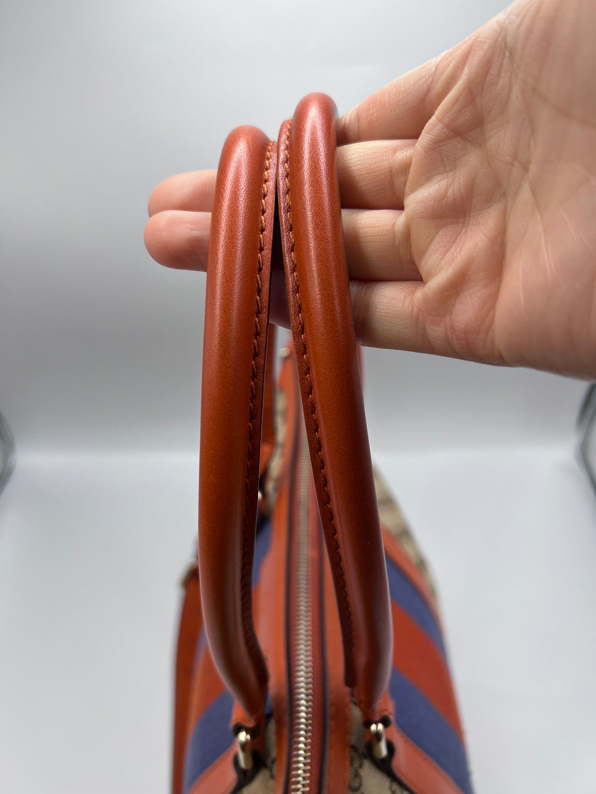 Gucci GG Canvas Web Stripe Medium Tote Bag
