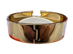 Hermès Clic Clac H Bracelet PM in Pale Pink Enamel with Gold-Plated Hardware
