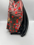 preowned lv Designer monogram backpack with floral pattern 