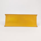 Mustard yellow leather long bag 