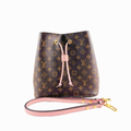 preowned authentic louis vuitton neonoe bucket bag with crossbody strap and shoulder strap in monogram for sale 