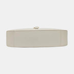 bottom view of the second hand saint laurent shoulder bag in size small in white leather excellent condition 
