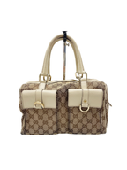 Gucci GG Canvas Abbey Pocket Boston Bag Beige