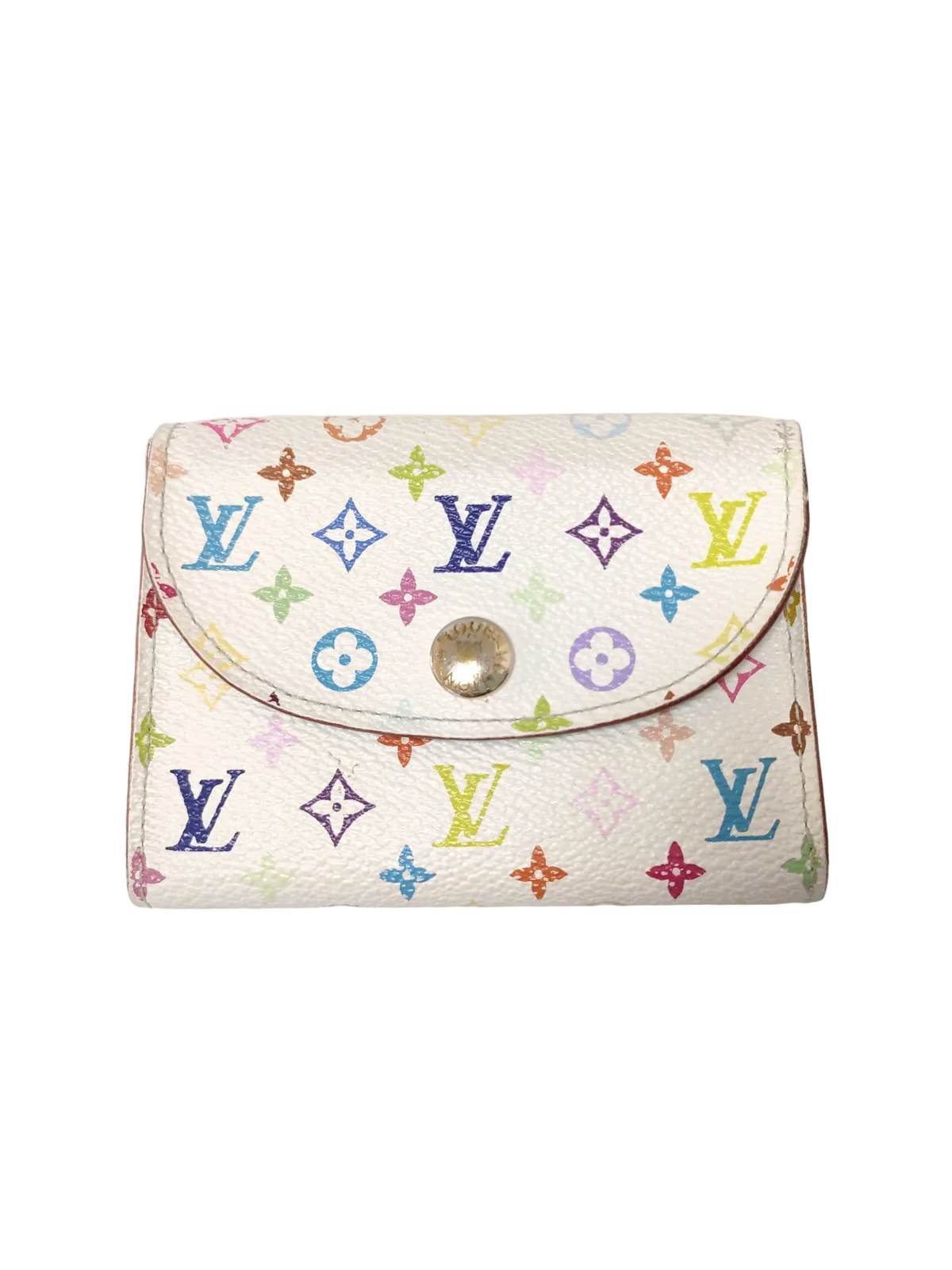 Louis Vuitton White Murakami Canvas Wallet