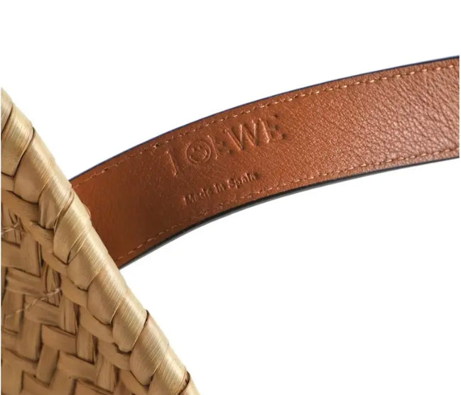 Loewe Smiley Raffia Basket