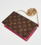 Louis Vuitton Fuchsia Monogram Canvas Flore Chain Wallet Bag