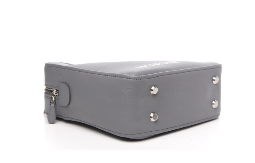 Balenciaga Calfskin S Triangle Duffle Grey Bag