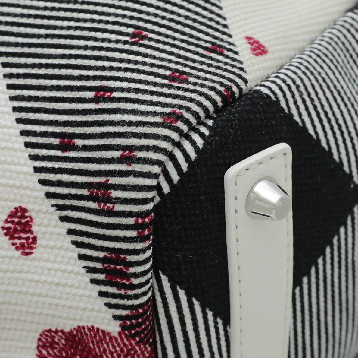 Burberry Abstract Print Canvas Tote Bag – White Multi-Colour