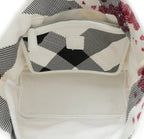 Burberry Abstract Print Canvas Tote Bag – White Multi-Colour