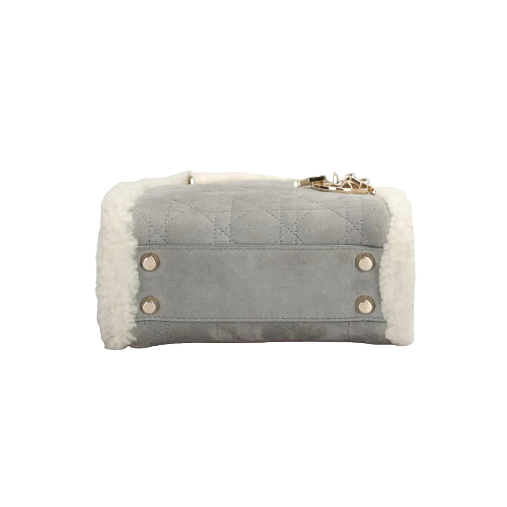 Mini Lady Dior Suede Satchel