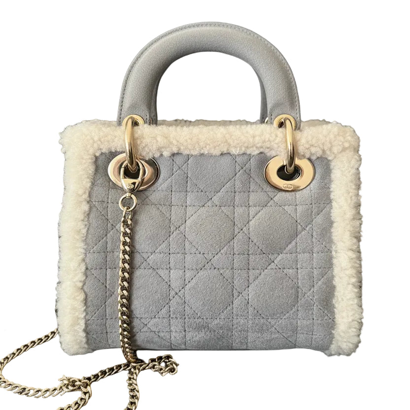 Mini Lady Dior Suede Satchel