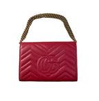 Gucci GG Marmont Matelassé Small Shoulder Bag – Red Leather