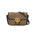 authentic preowned gucci small marmont canvas shoulder bag with gg canvas monogram