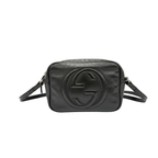 authentic authentic gucci soho disco black leather camera bag in good condition for sale 