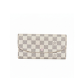 preloved louis vuitton white damier azur emilie long wallet with button closure for sale in great condition 