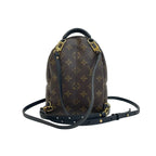 back of preloved authentic louis vuitton monogram mini palm springs mini backpack in excellent condition 