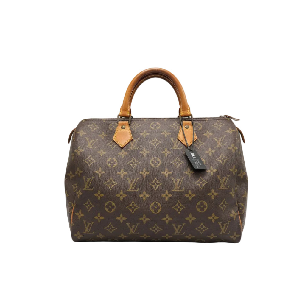 authentic luxury louis vuitton speedy 30 monogram duffle bag in good condition for slae 