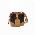 Louis Vuitton handbag with monogram pattern and tan accents vachetta leather in excellent condition 